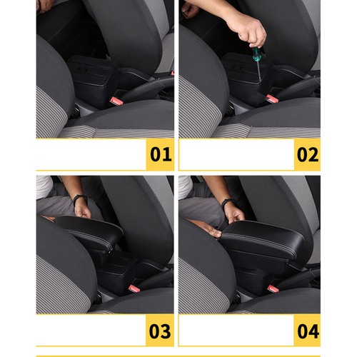 Car armrest box - box, black